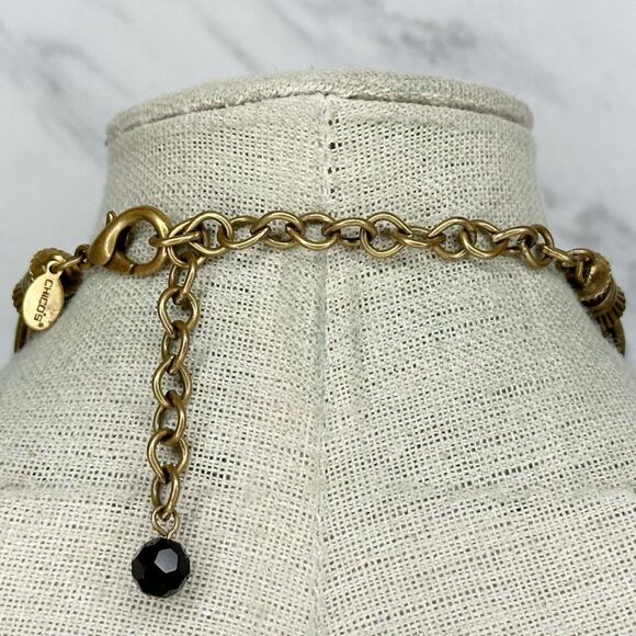 Chico's Colorful Beaded Gold Tone Necklace - Picture 4 of 10